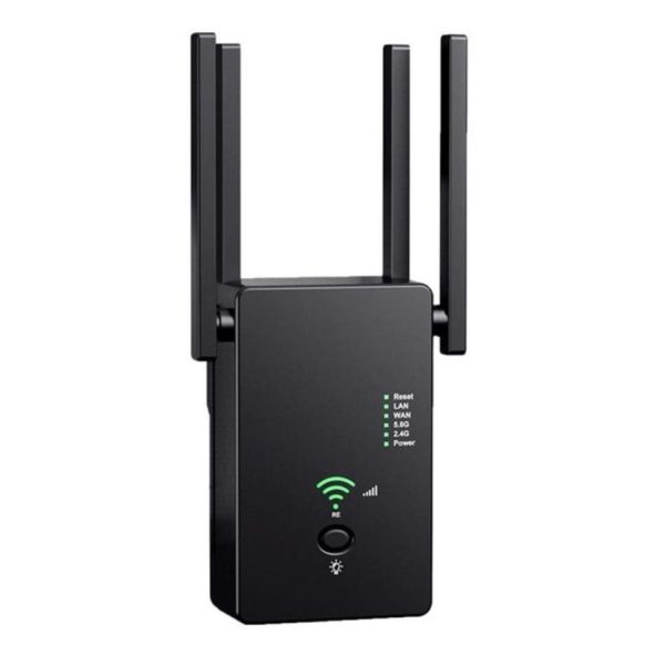 1200Mbps Wireless WiFi Range Extender Repeater-Q-W012 AC Duo-Bands 2.4/5ghz - Black