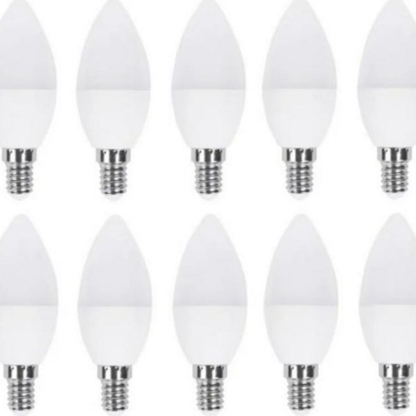 7 W Candle E14 LED Bulb (White, Pack of 10)