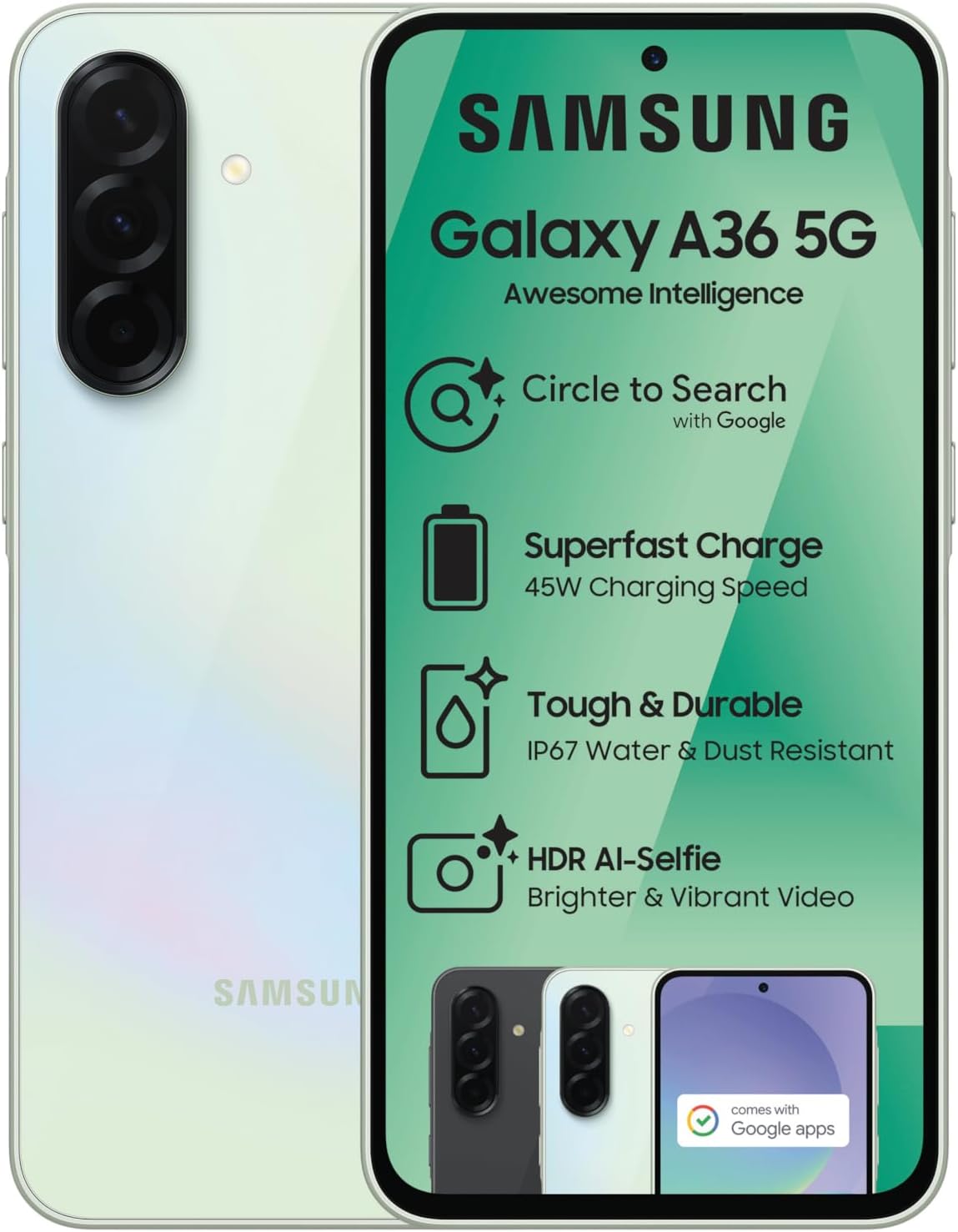SAMSUNG GALAXY A36 5G 128GB LIGHT GREEN (Dual SIM)