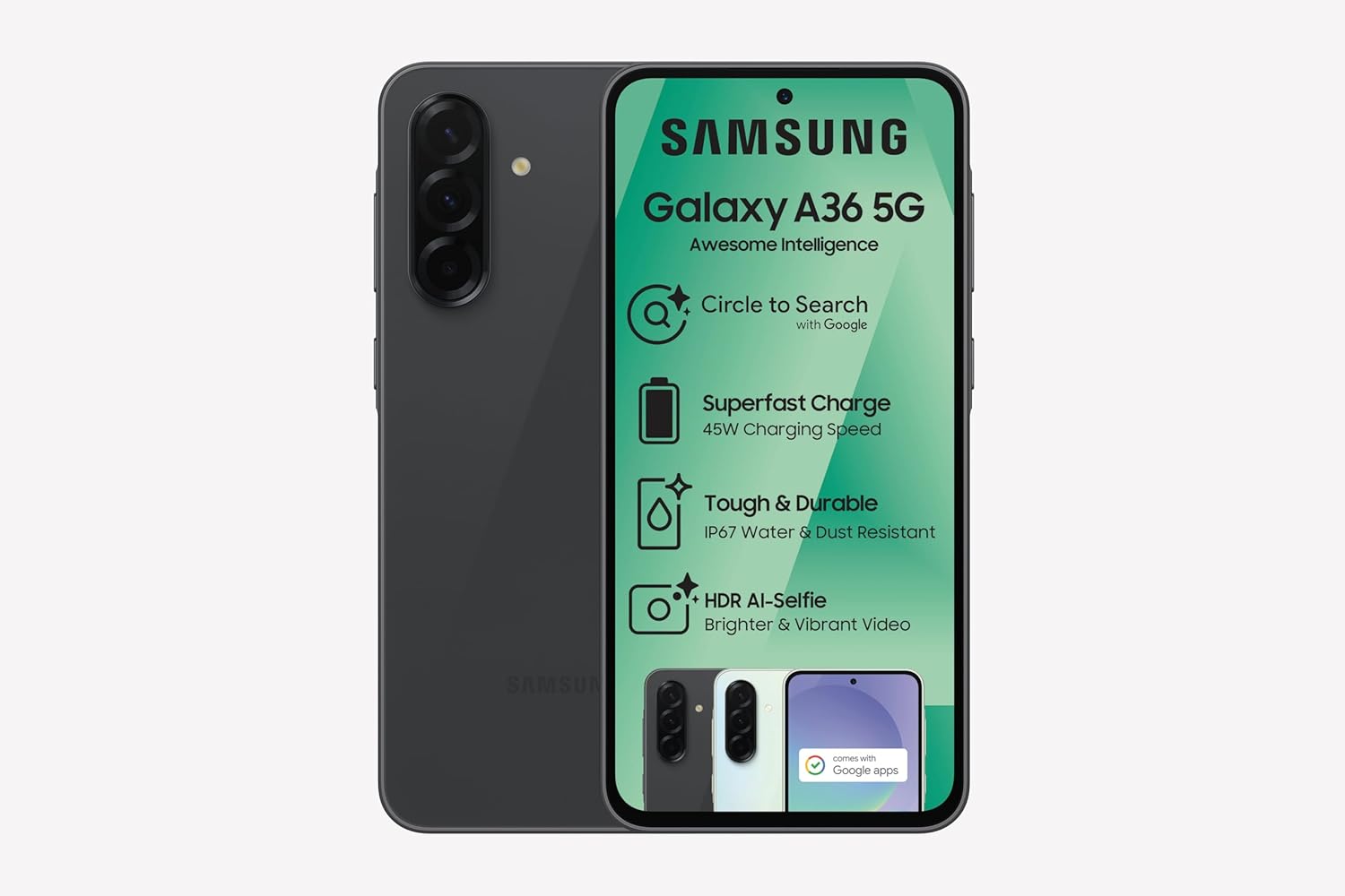 SAMSUNG Galaxy A36 5G 128GB BLACK (Dual SIM)