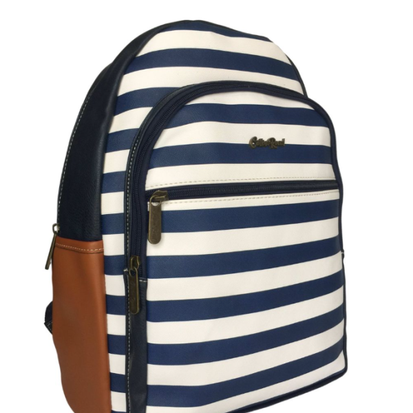 Cotton Road Stripped Rainproof Laptop Backpack