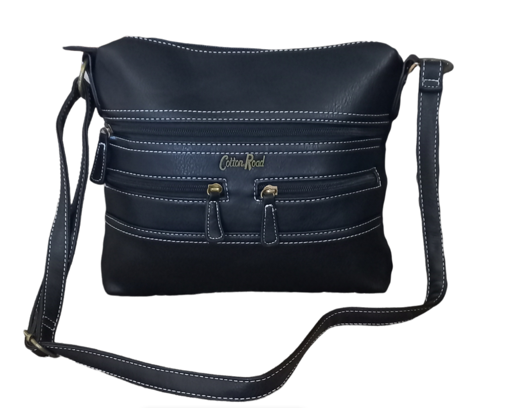 Cotton Road 3 Front Zip Slingbag-All Colours Available