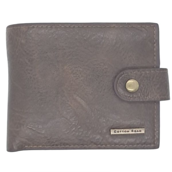 Cotton Road Men's Wallet - Faux Brown Leather