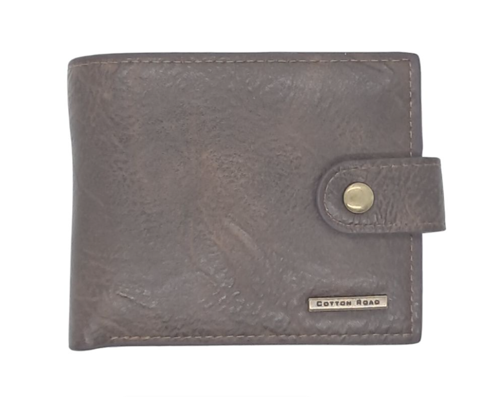Cotton Road Men's Wallet - Faux Brown Leather