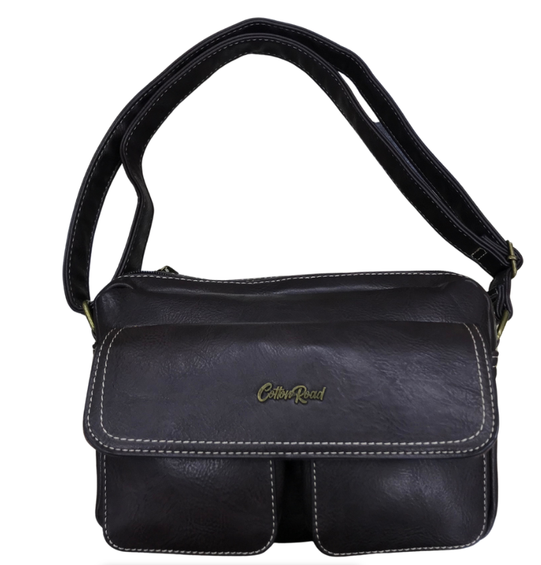 Cotton Road Multi-Pocket Shoulder Bag-All Colours Available